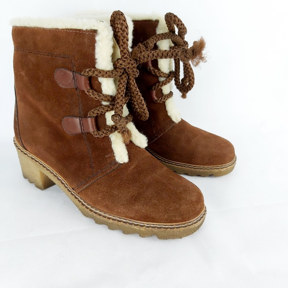 Vintage Pajar suede boots genuine shearling lining